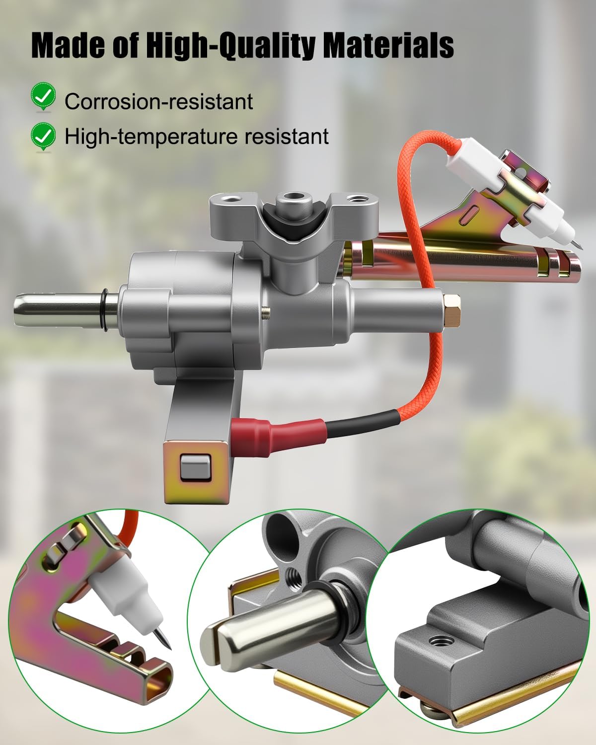 Manifold Main Burner Control Valve Assembly with Igniter Fit for Weber Summit 400/600 Series Propane (LP)
