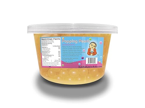 Vista 61 de Premium MANGO Popping/Bursting Boba Pearls/Boba Bombs Postre Topping by Buddha Bubbles Boba