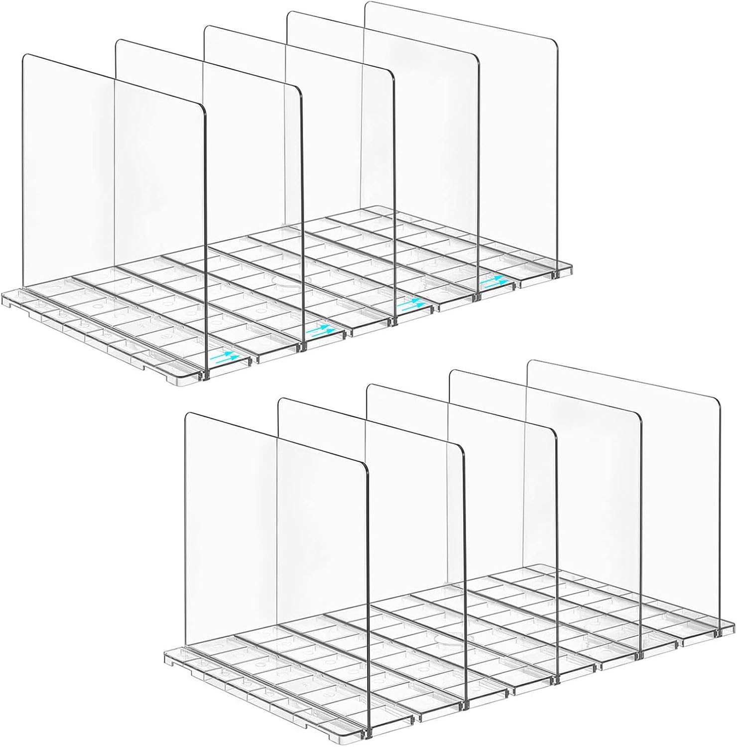Purse Organizer for Closet, Clear Acrylic Shelf Dividers Adjustable Purse Storage Rack for Closet Handbag & Gift Bag Storage Organizer