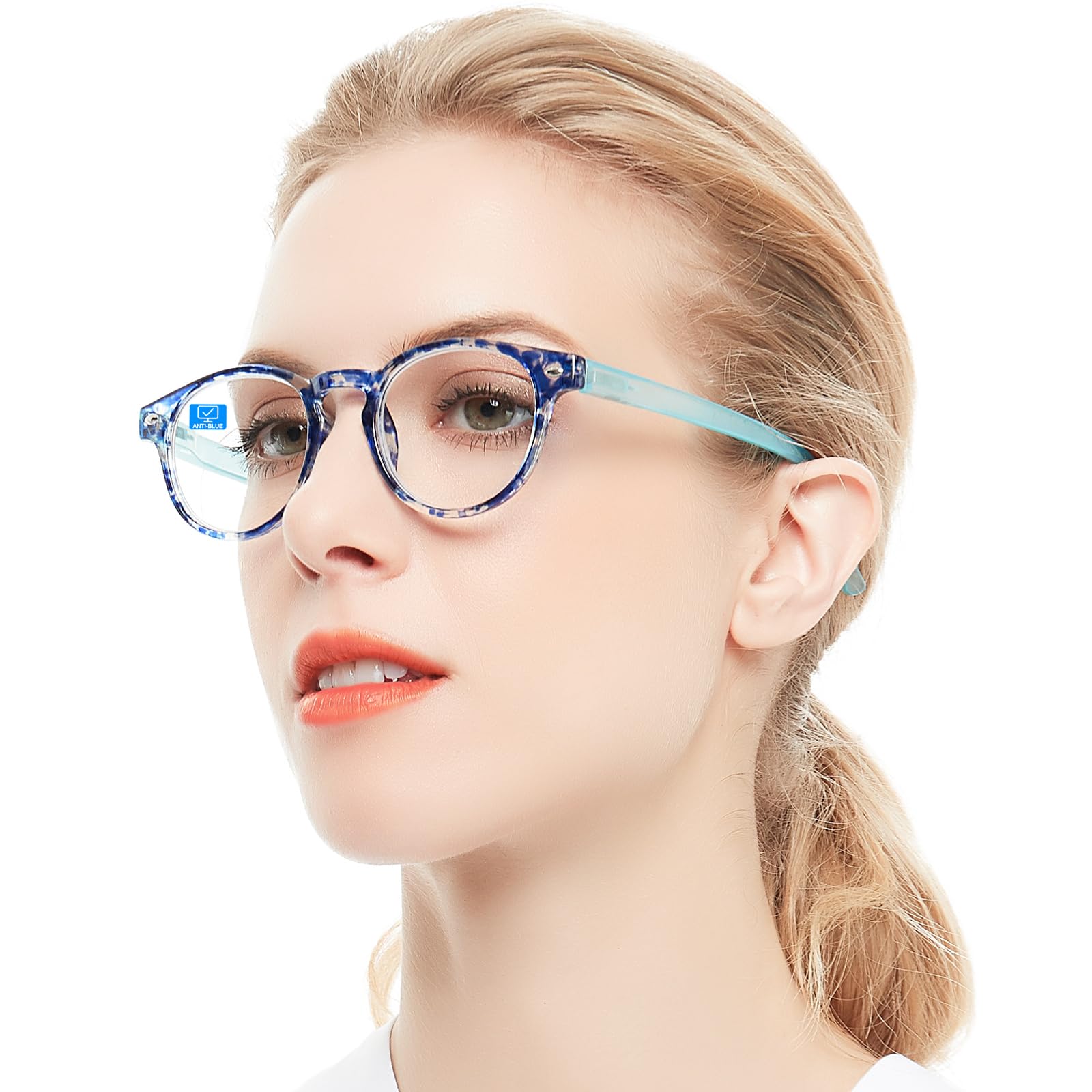 OCCI CHIARI Blue Light Reading glasses Women 4.0x High Power Readers for Small Face(1.0 1.25 1.5 1.75 2.0 2.25 2.5 2.75 3.0 3.5 4.0 5.0 6.0)