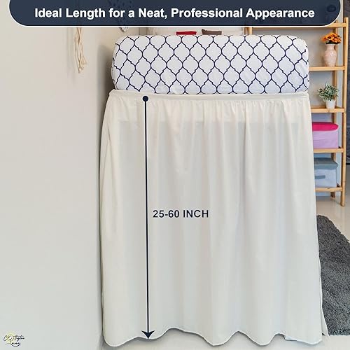 Miniatura 4 de Cottington Lane Falda de cama con volantes, tamaño individual XL, caída de 42 pulgadas, calidad de hotel, microfibra cepillada 1800, tamaño