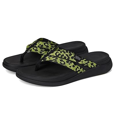 FitFlop F mode Go Leopard Webbing Strappy Flip flops Women
