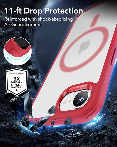 Vista 660 de ESR Funda para iPhone 15 Pro Max, compatible con MagSafe, de grado militar, negro transparente