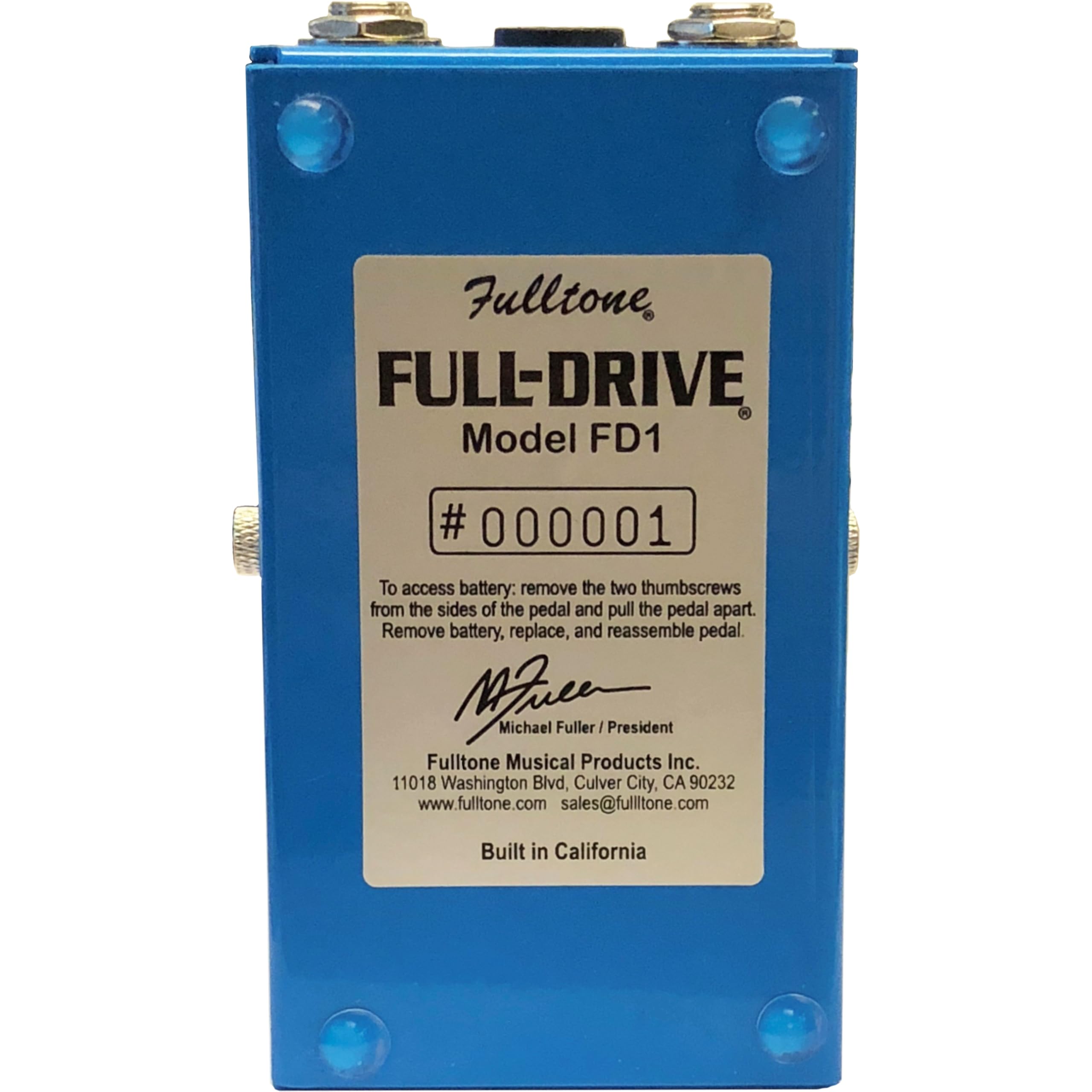 Amazon.com: Fulltone Full-Drive 1 Overdrive Pedal — 3-Mode