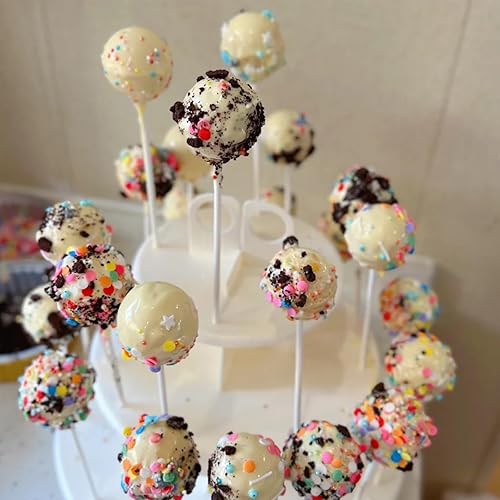 Miniatura 7 de Kit de palitos y envoltorios para tartas de 6 pulgadas, incluye palitos de piruleta de papel de 6 pulgadas, bolsas de dulces, lazos giratorios y