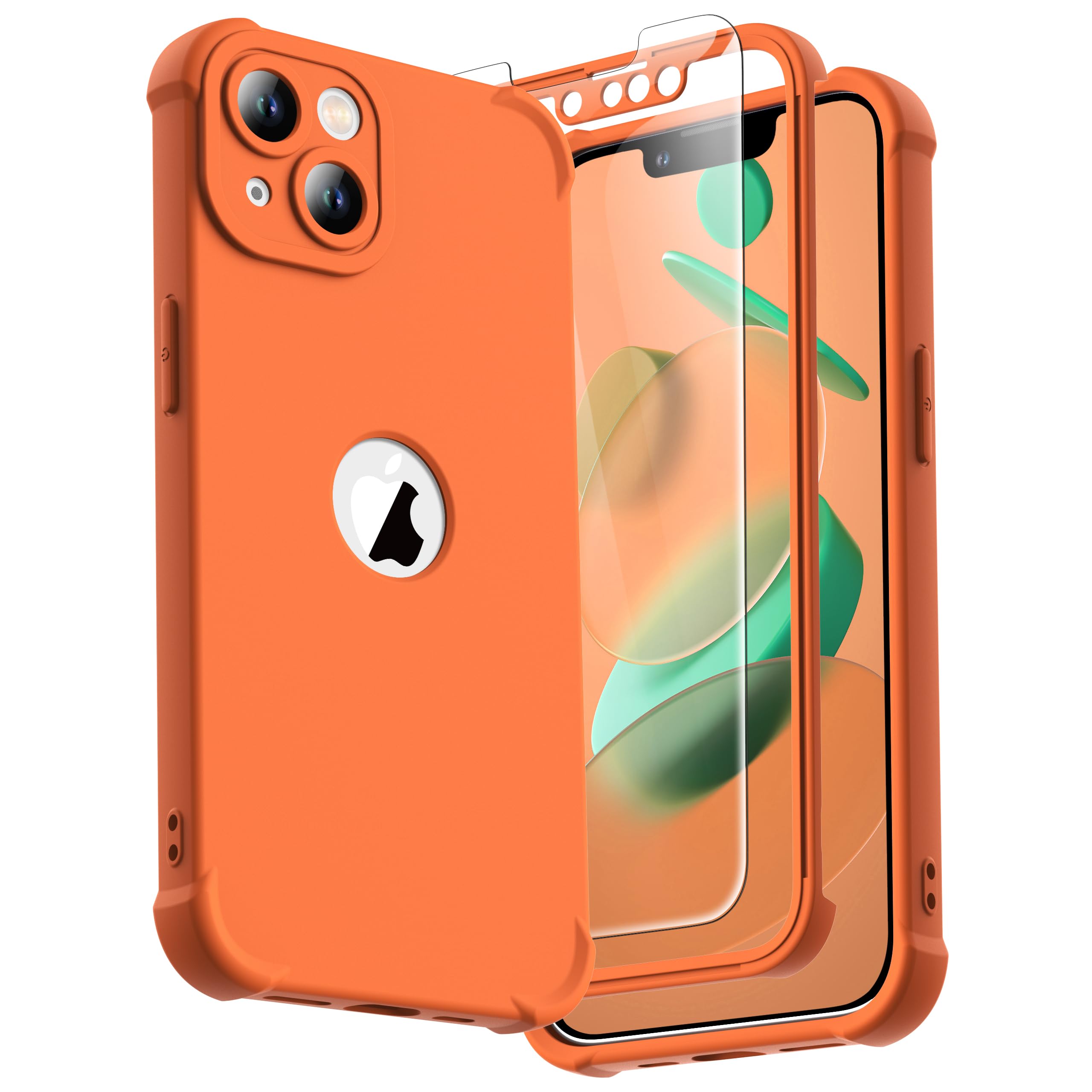 ORETECH for iPhone 13 Case, with [2 Screen Protectors] [15 Ft Military Grade Drop Test] [Camera Protection] 360° Full Body Shockproof Slim Thin Phone