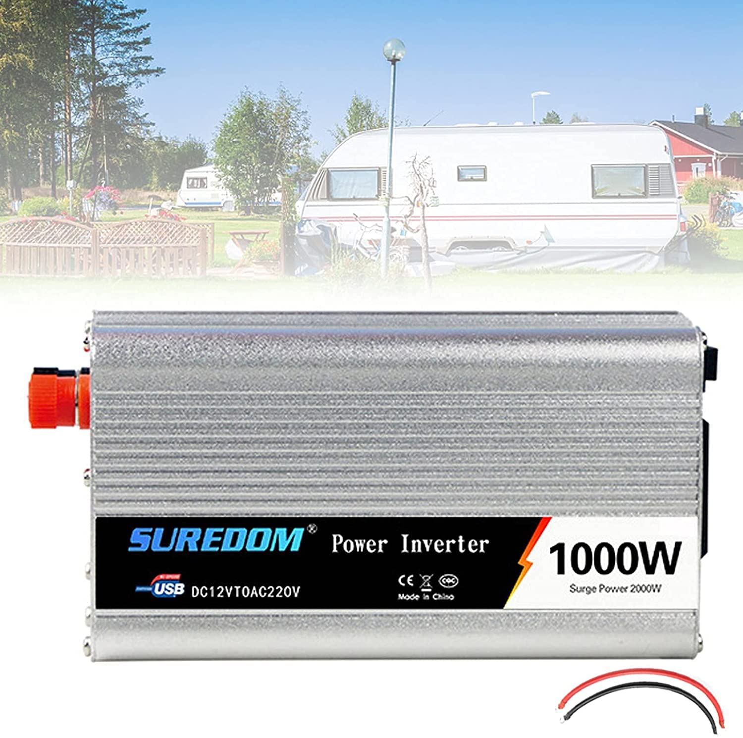 Convertisseur de tension pure sinus 12V 220V pour camping-car et voiture