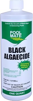 Pool Mate 1-Quart Concentrated Black Algaecide, Algaecide for Pool, Made in USA