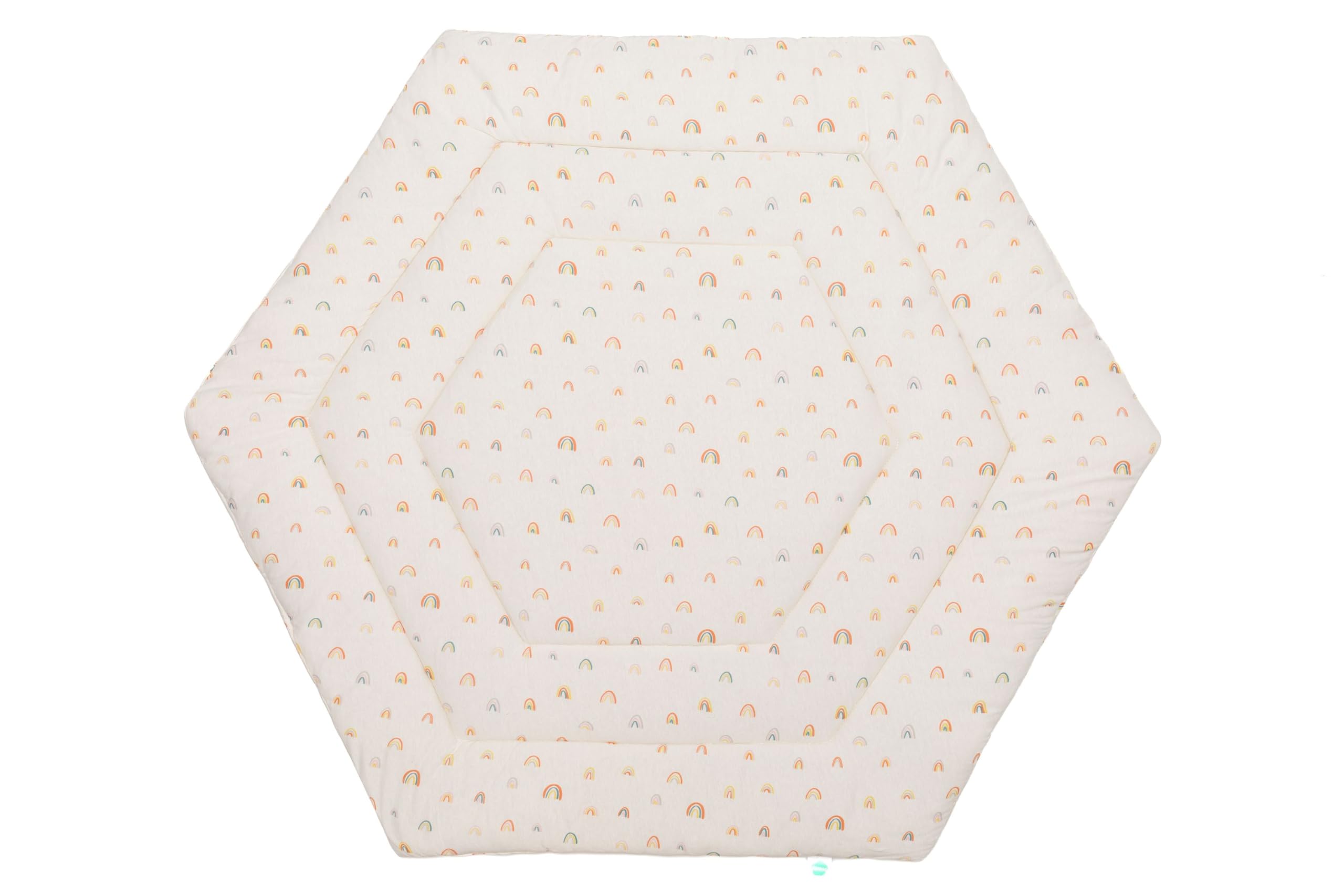 Fillikid Einlage Laufstall 6-eckig Exklusiv | Krabbeldecke Laufgitter 120 cm | Schutzeinlage Laufgitter weich gepolstert | Spieldecke waschbar | Laufgittereinlage
