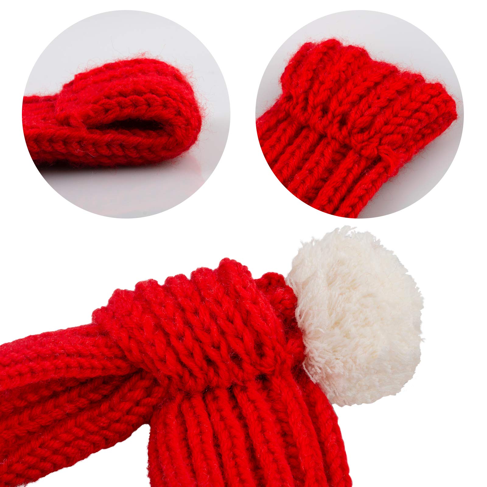 LERTREE Écharpe De Noël En Tricot Rouge Avec Pompon Pelucheux Et Cache-cou Pour Animal De Compagnie, Costume De Noël, Vacances, Hiver Pour Chiot, Chien, Chat (taille S