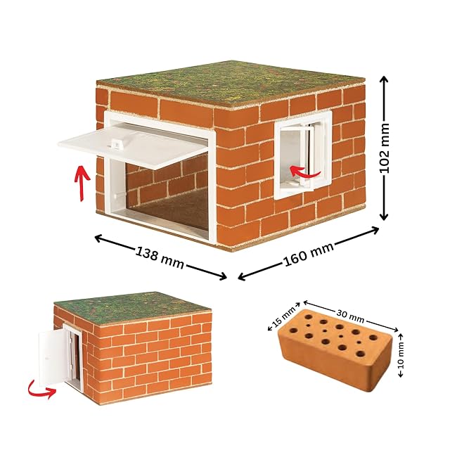 Foto 7 de 8 de Teifoc TEI 4060 - Kit de construcción de piedra para garaje, casa en miniatura para coches de juguete, kit…