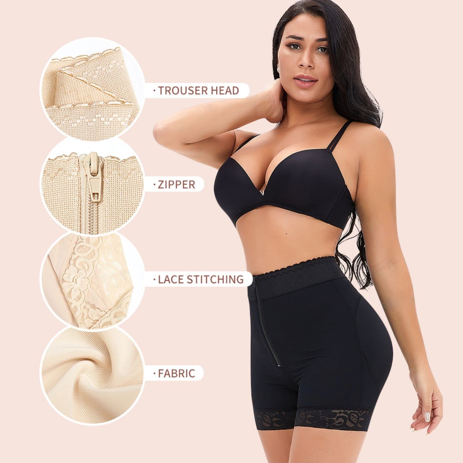 Body Shaper Tummy Control Fajas Colombianas Butt Lifter Gordel Voor Dames Plus Size Hoge Taille Crotchless Shapewear Taille Trainer Shorts Dij Slanke
