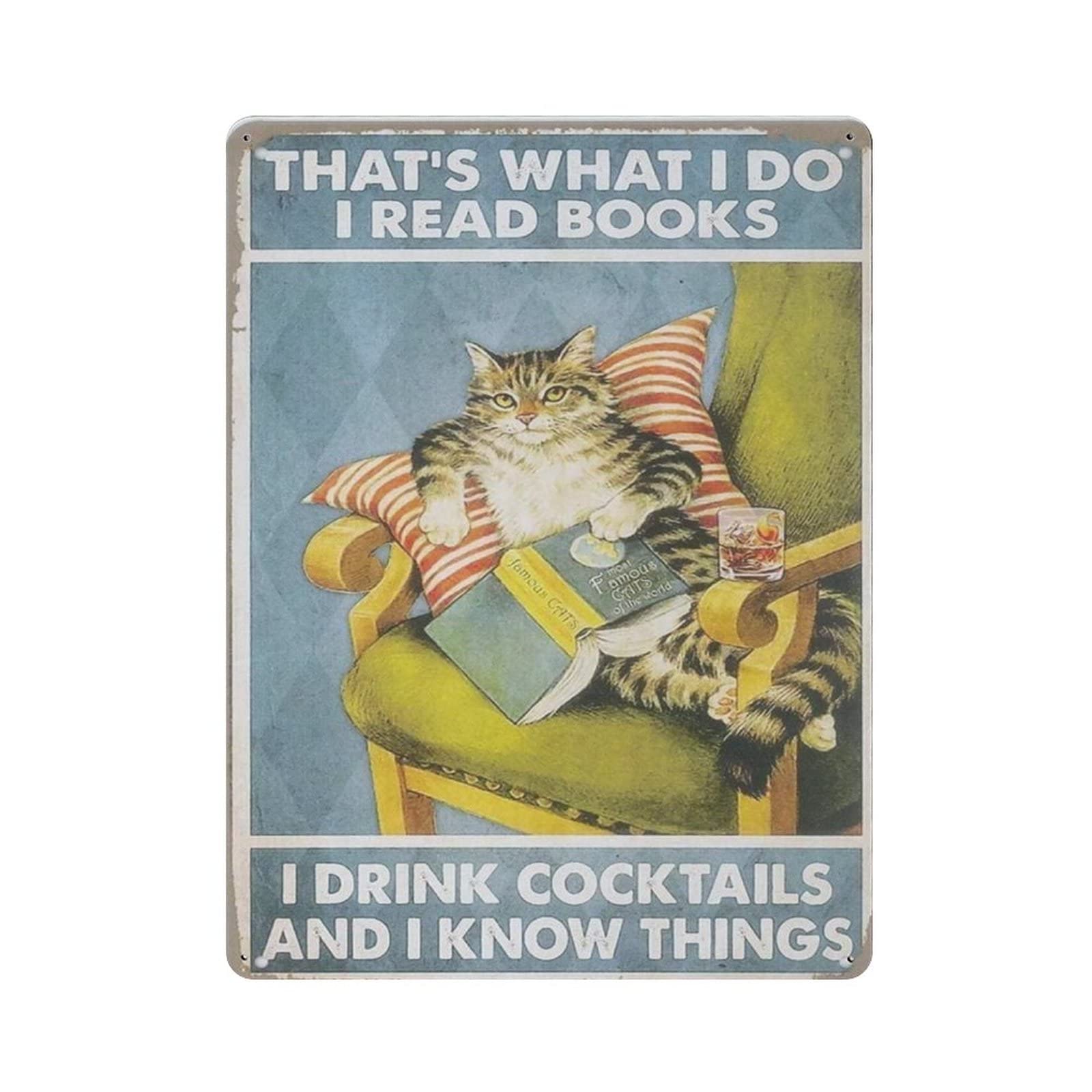 AOOEDM That's What I Do Vintage Metal Tin Sign for Home Coffee Shop Office Wall Art Metal Poster Garage Decor Man Cave Sign Inspirational Quote Wall Decor