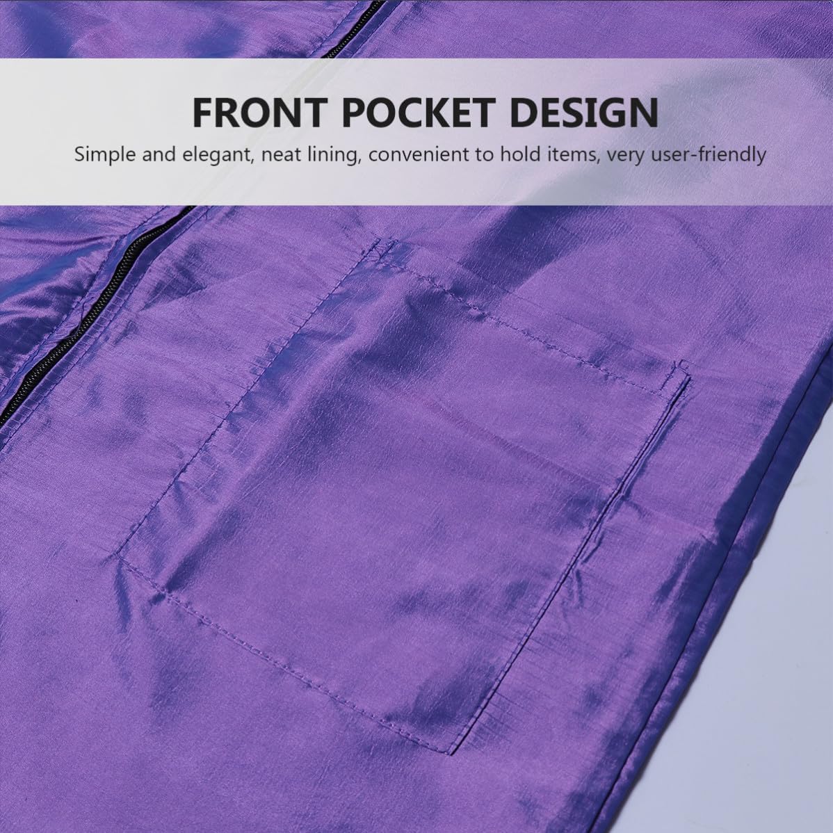 Water-Proof Purple Hair Dyeing Apron with Long Sleeves, Fiber Material Beauty Technician Overalls for Salon Use, Easy to Wear Round Neck Protective Clothing