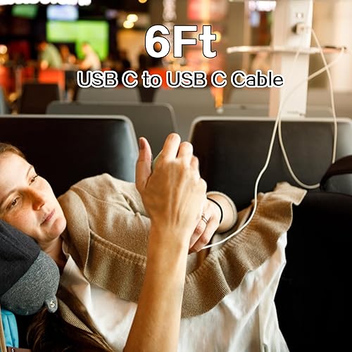 Miniatura 7 de Cable de carga USB C, 60 W PD de carga rápida de 6 pies USB C a USB C, cable de carga para iPhone 15ProMaxPlus, MacBook, iPad ProAirMini, Samsung