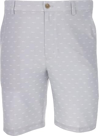 Greg Norman Collection Mens Ml75 Microlux Hybrid Shark Print 10in Golf Shorts