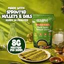 Gladful Sprouted Protein Spinach Instant Chilla Mix - No Maida, No Palm Oil, Gluten Free, Diabetic friendly, High Fiber, 200 g (Pack of 3) gallery image