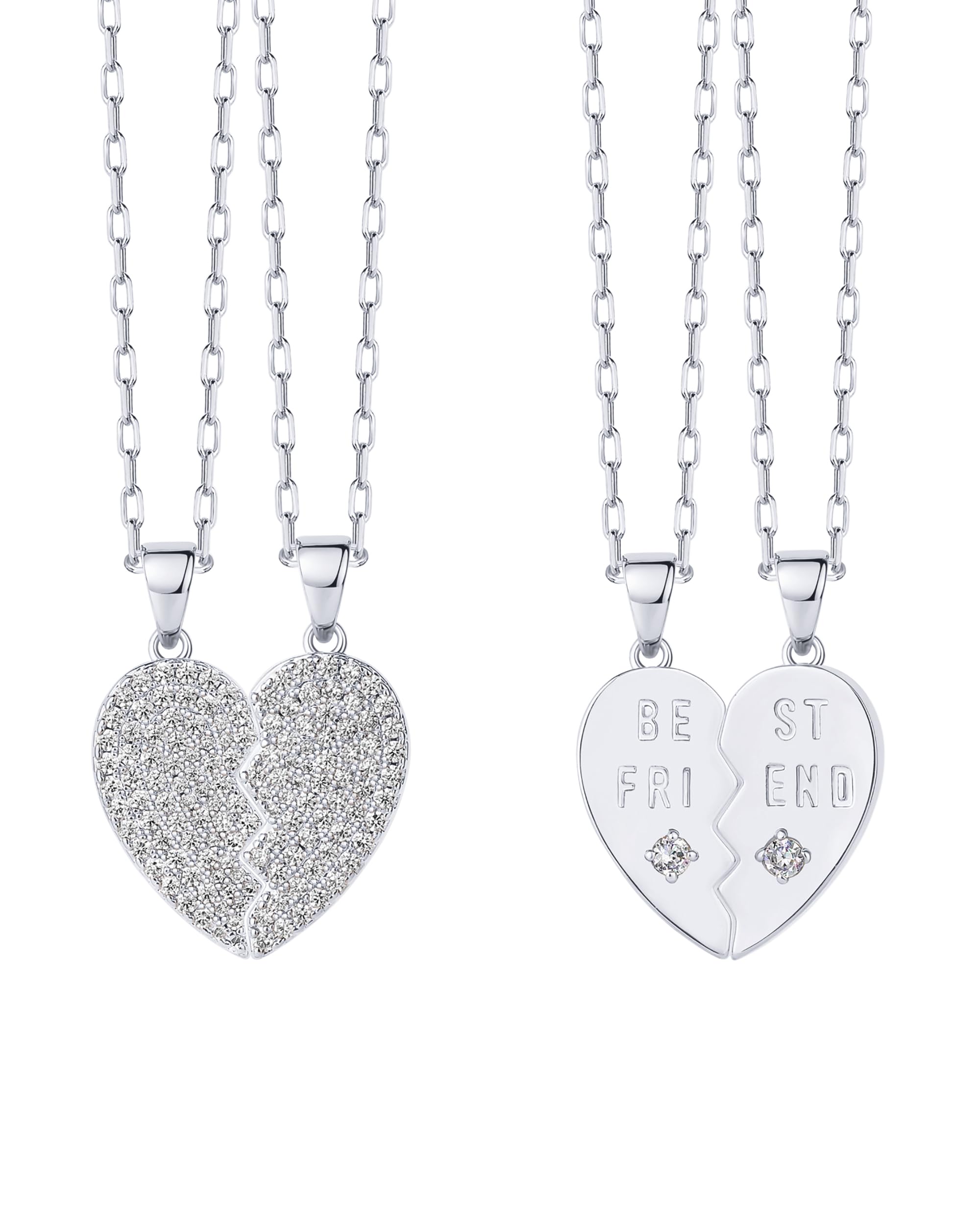 PAVOI 14K Gold Plated Cubic Zirconia Heart Necklace | Cute Dainty Love Pendant Necklaces for Women