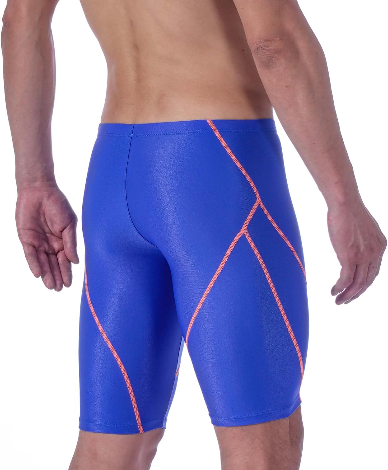 MY KILOMETRE Men's Swimsuit Jammer Solid Swim Jammers Endurance Long Racing Training Swimsuit