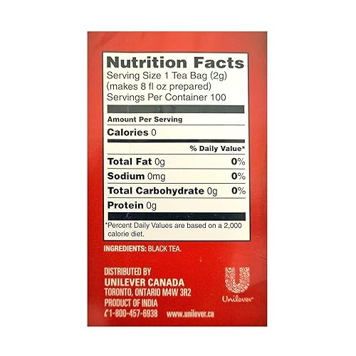 Miniatura 2 de Brooke Bond Red Label Black Tea 100 bolsas de té calidad fina 7 oz 705 oz  Unilever
