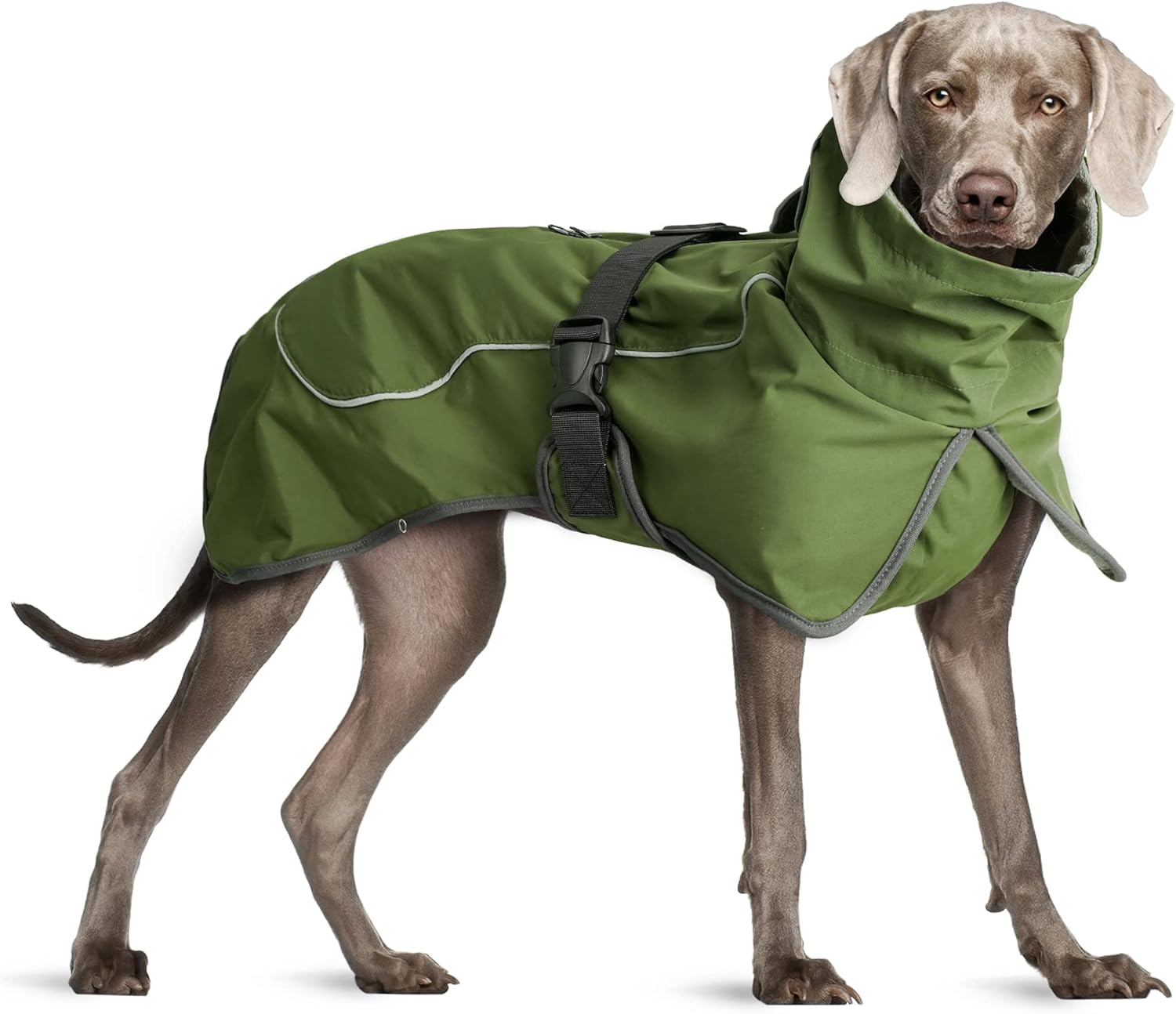 Zeaxuie Double-Layer Winter Dog Jackets, Dog Coats for Large Dogs Winter, Snowproof & Windproof Dog Sweater Coat for Medium, Large, Extra Large Dogs-3XL Green 3XL