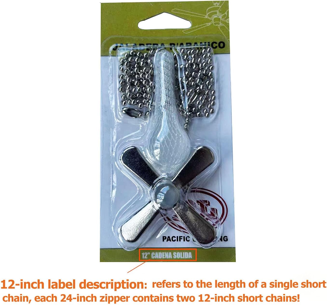 Ceiling Fan Pull Chain, 2pcs 3mm Diameter Beaded Ball Fan Pull Chain, 24 Inches Fan Pulls Set with Connector（Nickel） : Tools & Home Improvement