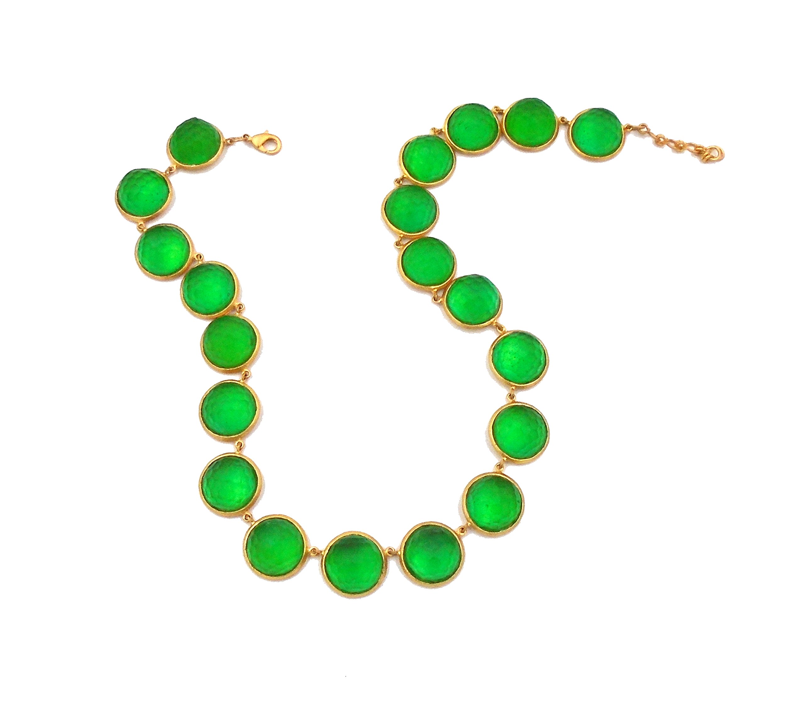 Michael Vincent MichaudGlass Round Statement Necklace…