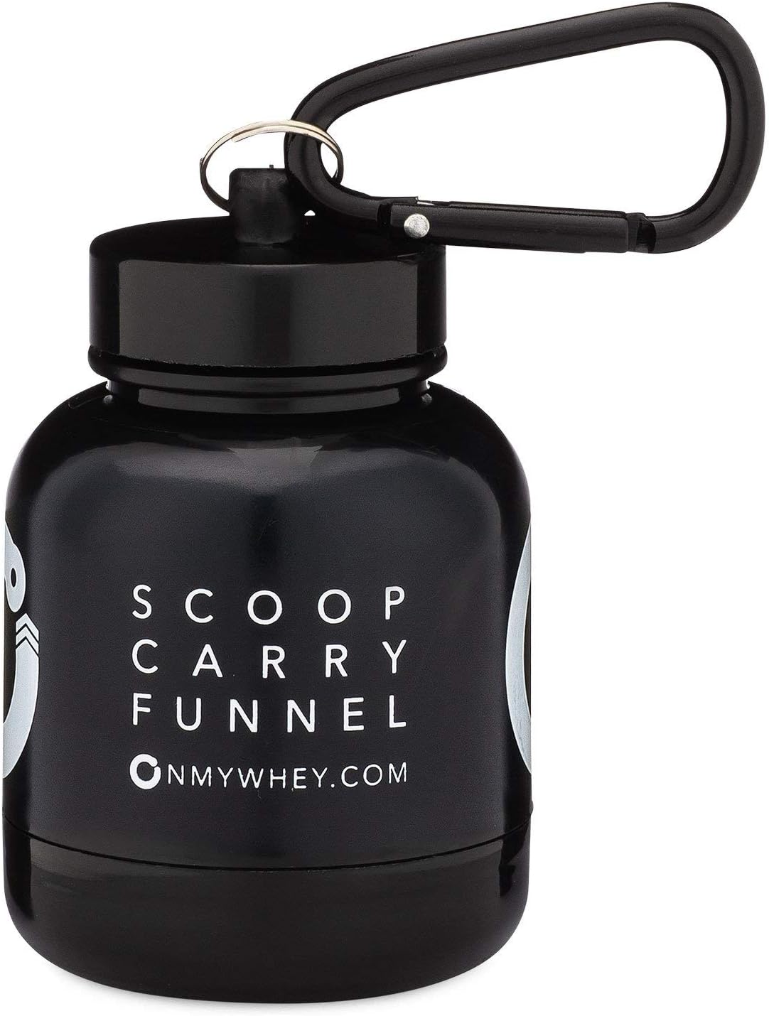 OnMyWhey - Protein Powder and Supplement Funnel Keychain, Portable to-Go Container for The Gym, Workouts, Fitness, and Travel - TSA Approved, Combo 2-Pack w/ 1 Modern & 1 Classic