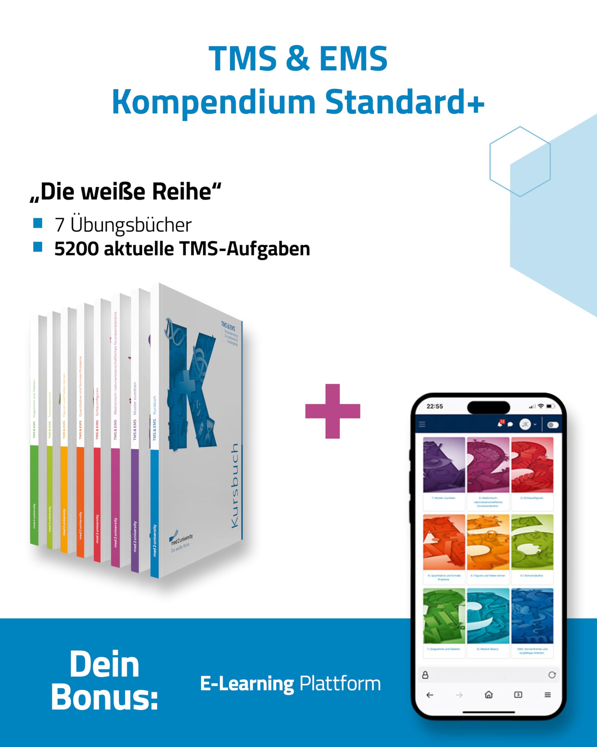 med2university TMS Vorbereitung 2026 Kompendium Standard+ - 8 TMS Bücher & 5200 Übungsaufgaben inkl. E-Learning, Paket zur Vorbereitung auf den ... Aufgaben erfolgreich den 2026 TMS bestehen