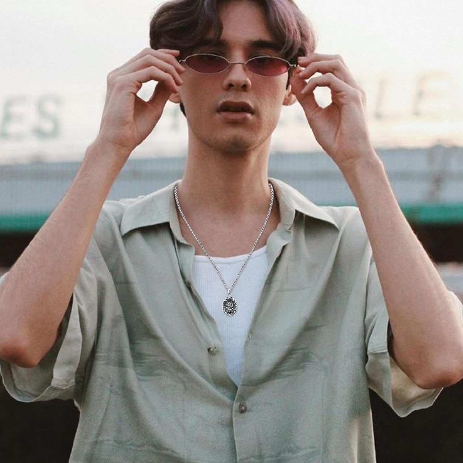 Dog/Cat Locket Necklace 925 Sterling Silver That Holds Pictures Pet Paw Photo Locket Necklaces Animal Oval Vintage Pendant Memorial Jewelry Gifts for Dog Lovers Women - Image 2