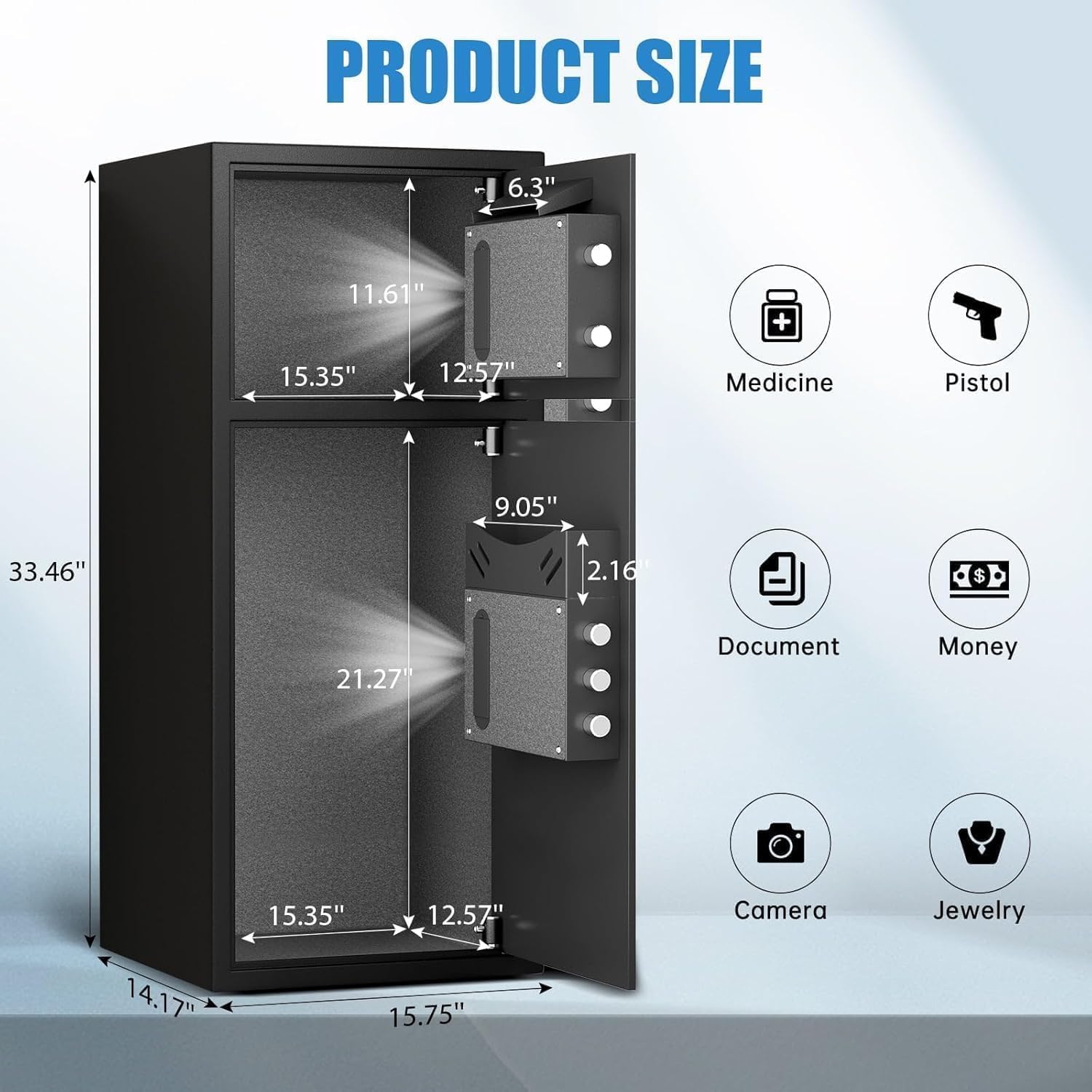 Riflewell safe product dimensions