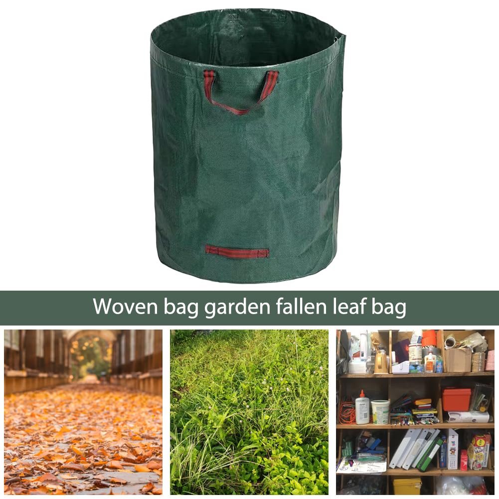 Contenedor de Hierba de Hoja, contenedor de Almacenamiento de Basura Reutilizable de Gran Capacidad, Bolsa Tejida de PP Impermeable Sacos de Jardin Bolsa Jardin(500L)