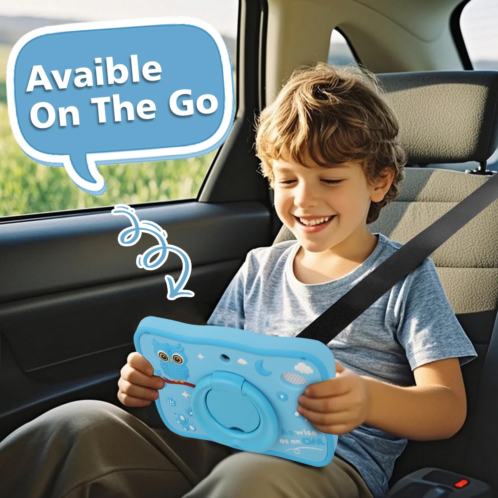 Tablet per bambini da 32 GB per bambini 3-7 con un sacco di contenuti offline, tablet per bambini da 7 pollici software per bambini installato con custodia protettiva WiFi, controllo genitori, tablet