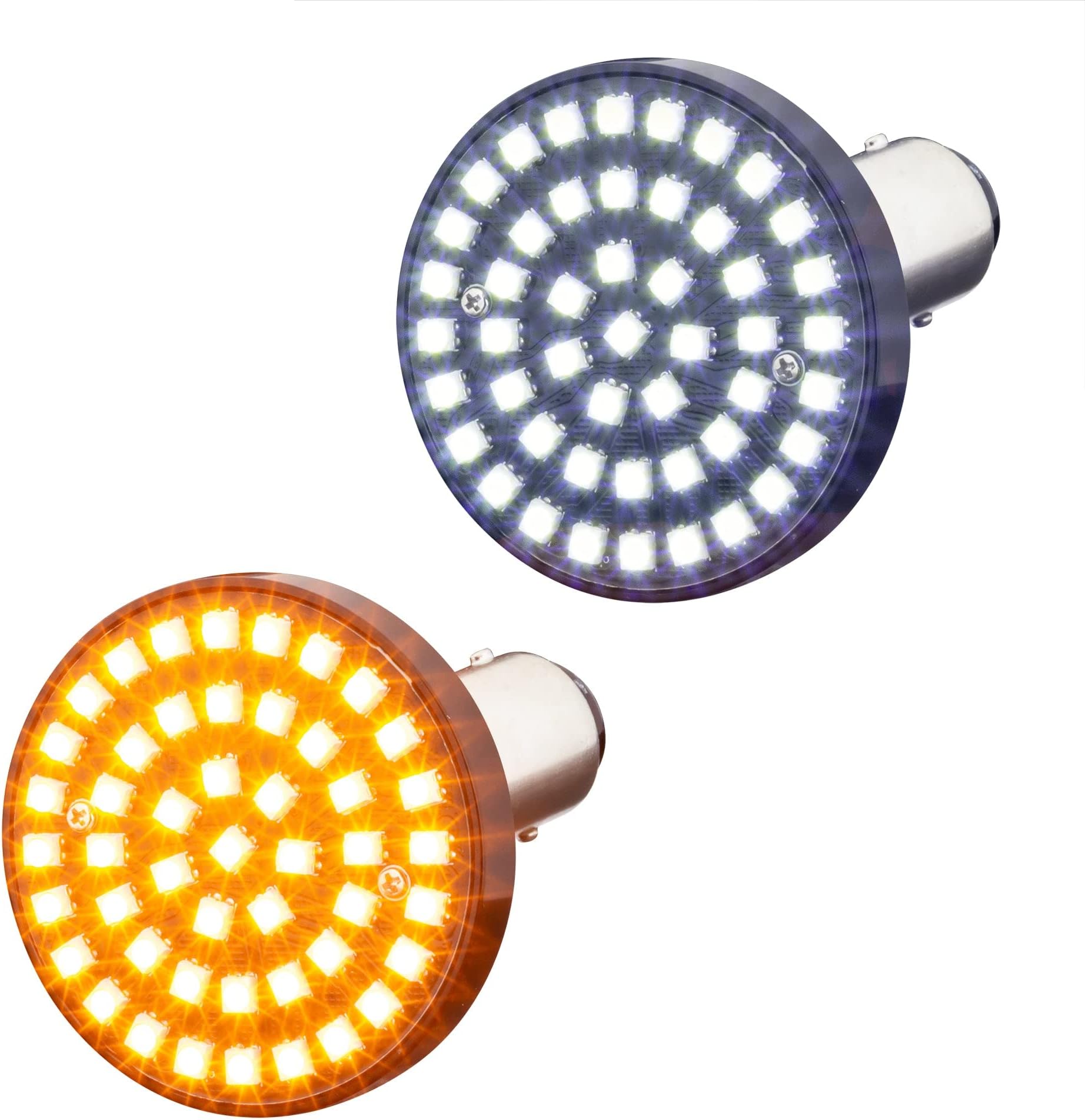 Eagle Lights SUNBURST Front 2 inch LED Turn Signals with White Running Lights for Harley Davidson Motorcycles