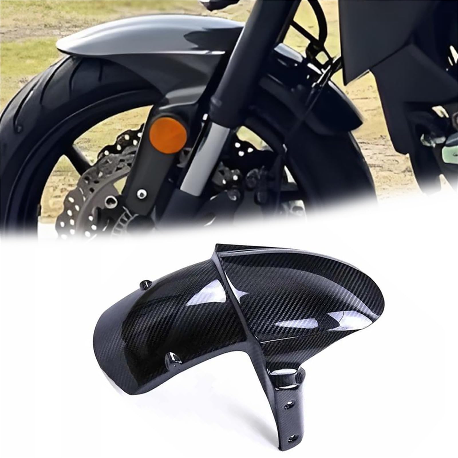 Accessori Fender Parafango Anteriore Per Moto, In Fibra Di Carbonio, Paraspruzzi, Accessori Per Kawasaki Z800 Z1000 2014-2024
