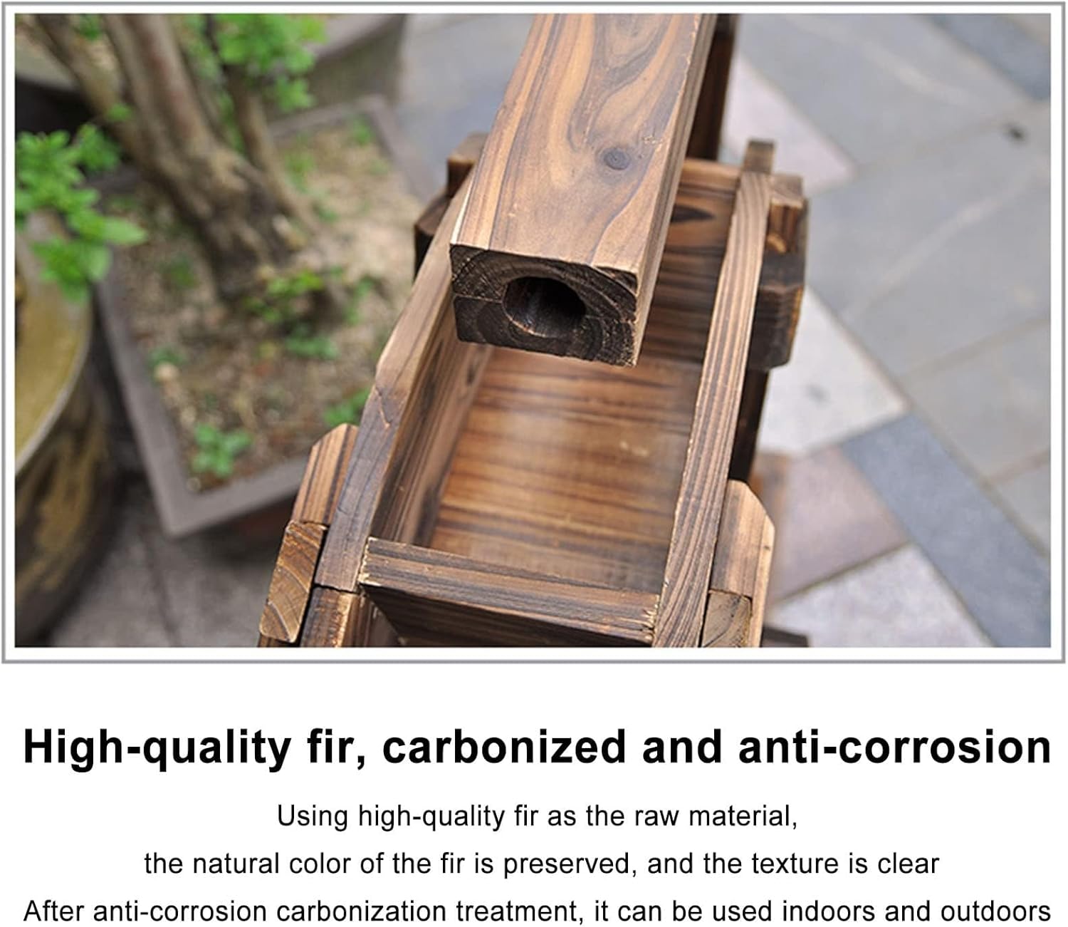 Garden Decoration Water Feature, Wheel Fountain Terrace Garden Water Feature Wheel, Waterwheel Fountain Garden Outdoor Decoration, Suitable for Pond Or Garden