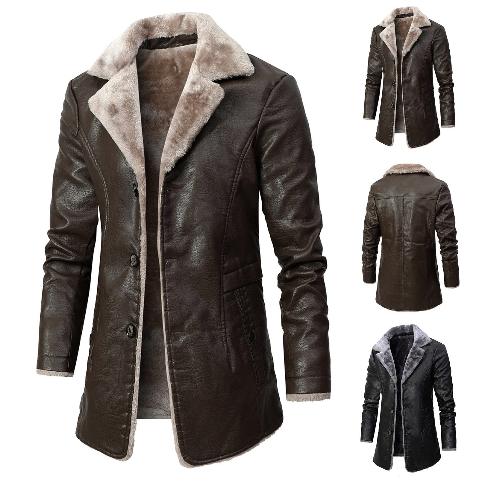 Montone Uomo Giacca Regalini Natale Economici Giubbotto Pelle Uomo Moto Invernale Piumino Leggero Impermeabile Pieghevole (Disponibile in Taglie Extra Forti) Uomo Uomo Heritage Giacca