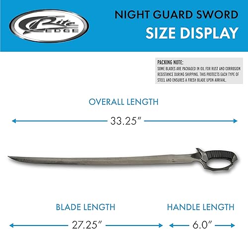 Miniatura 3 de Espada medieval forjada a mano con funda de cuero de 3323 pulgadas color negro D-Guard