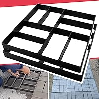 Vista 8 de Anothera Moldes de Hormigón Reutilizables de 15.7"x15.7"x1.57" Fabricador de Caminos Pathmate Moldeado de Piedra Fabricador de Piedras de Paso