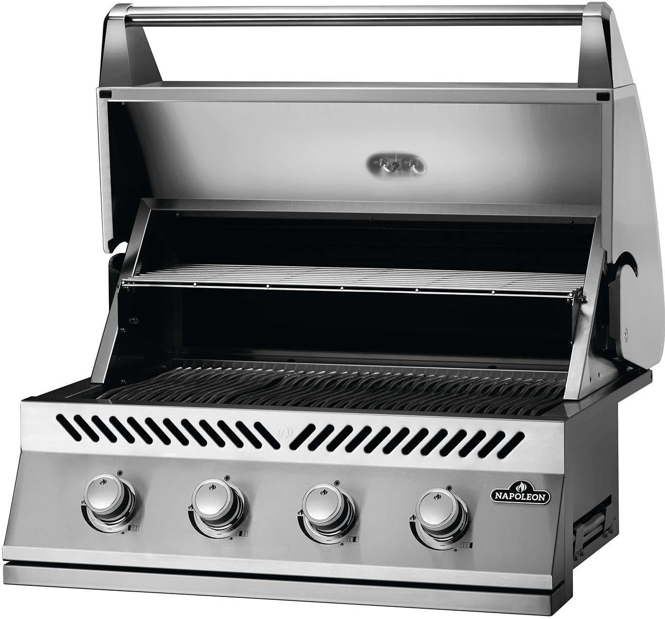 Napoleon Built-In 500 Series 32-Inch Built-In Gas Barbecue Grill Head - BI32PSS - Marine Grade Stainless Steel, Propane, 4 Main Burners, 7.5 mm Stainless Steel Grids