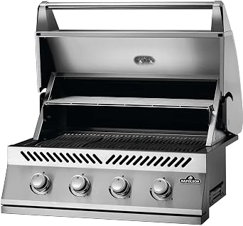 Napoleon Built-In 500 Series 32-Inch Built-In Gas Barbecue Grill Head - BI32PSS - Marine Grade Stainless Steel, Propane, 4 Main Burners, 7.5 mm Stainless Steel Grids