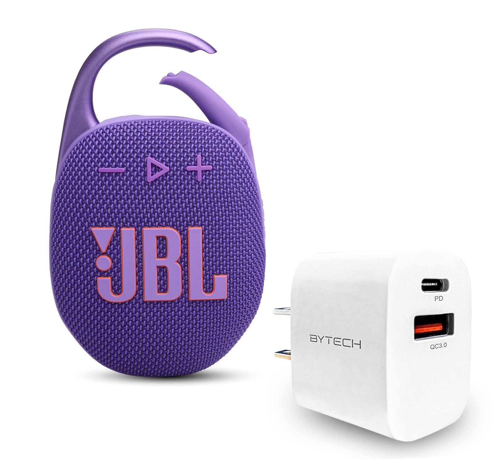 JBL Clip 5 Bundle with Wall Charger - Purple