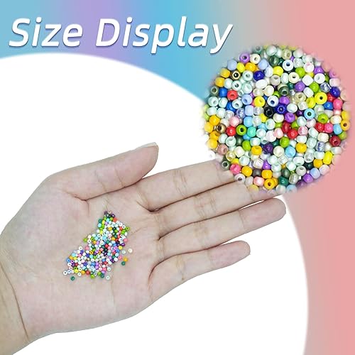 Miniatura 4 de Cuentas de 0.079 pulgadas para pulseras, cuentas redondas de poni 120, cuentas de manualidades a granel, cuentas de pulsera de colores, suministros