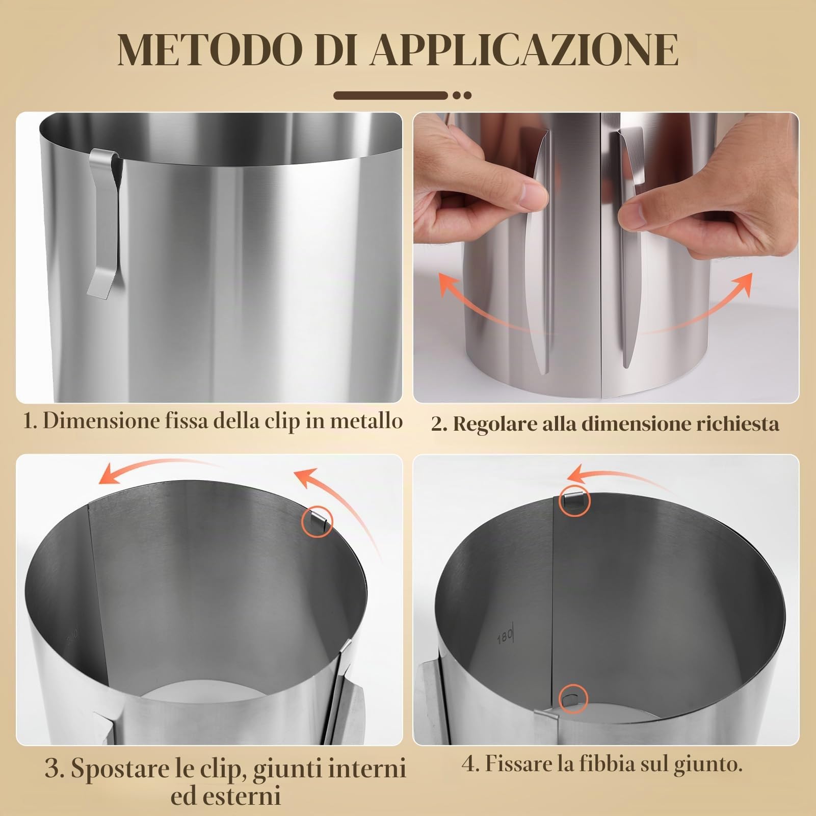 Anello Torta Regolabile Ø 16-30cm Acetato per Torte Frost Form Cake in Anello Microforato Crostata, Pasticceria Atampo Microforato per Crostate Altezza 20cm per Dolci, Mousse, Torte