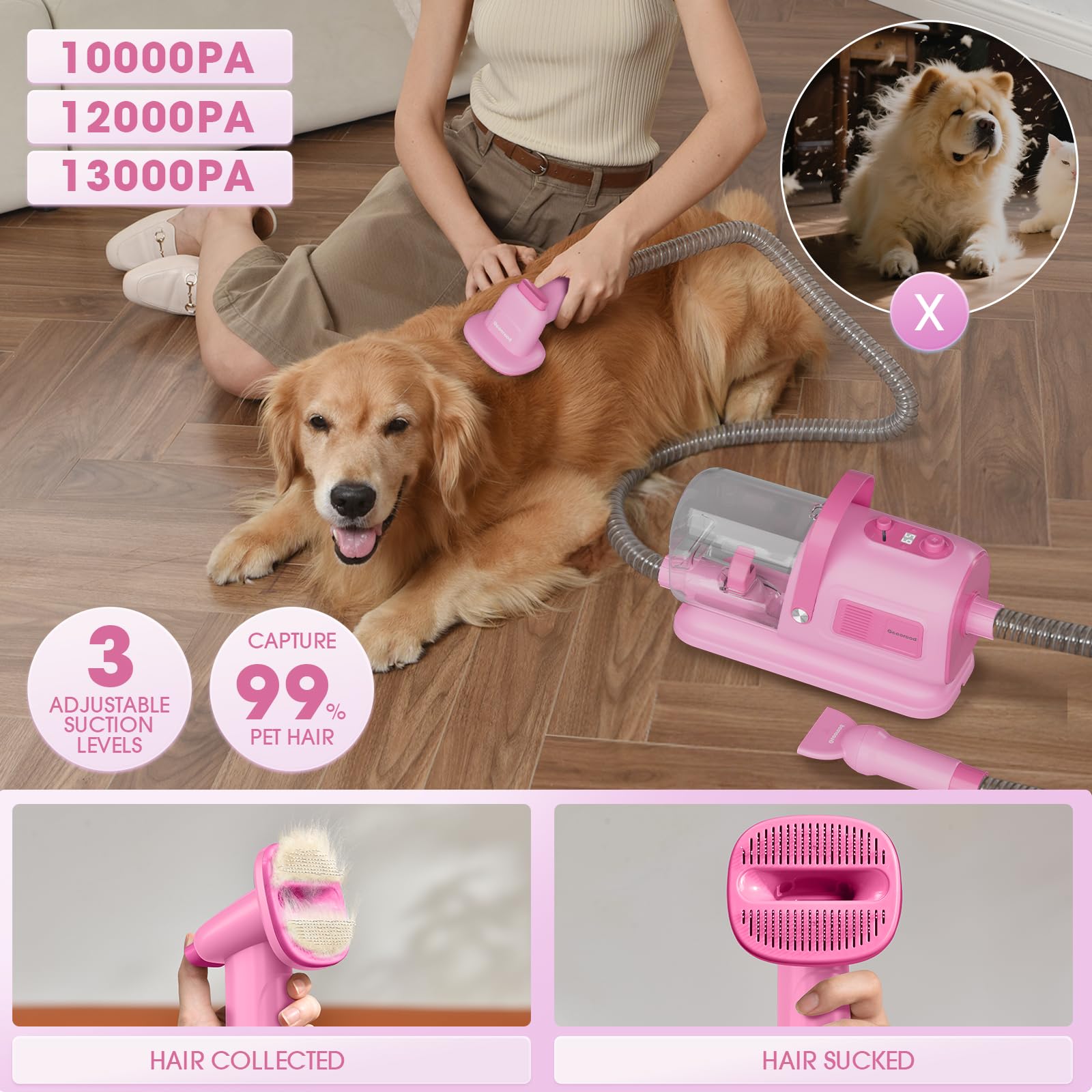 Amazon.co.jp: geoorood 犬用グルーミング掃除機とドライヤーキット