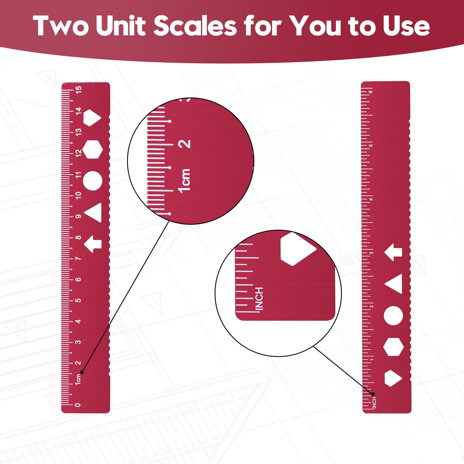 MSDADA Triangle Ruler Kit - Precision Measuring Tools -4