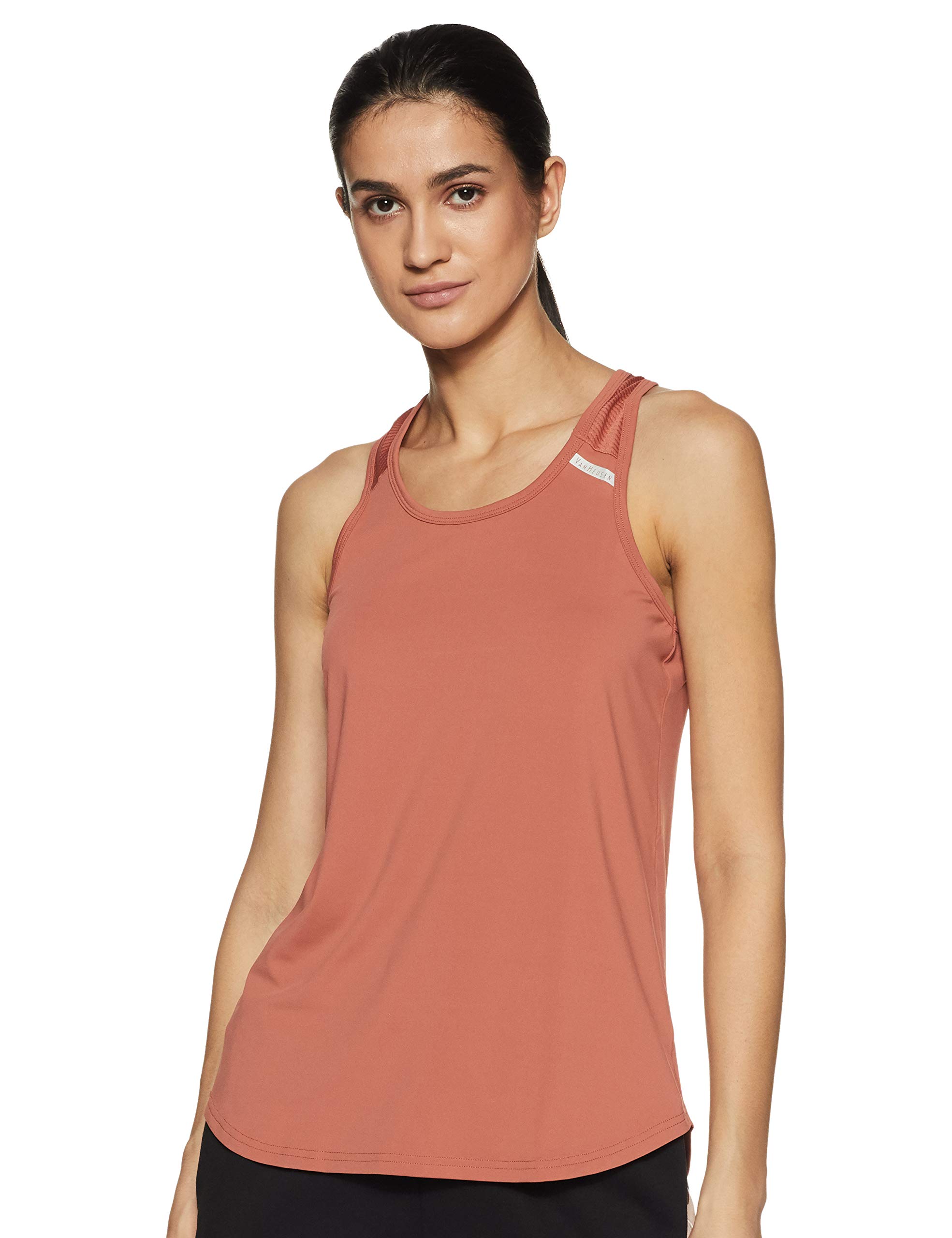 Van Heusen Women Polyester Proactive Racerback Regular Fit Tank Top - Polyamide Elastane - Anti Bacterial, Sleeveless, Round Neck-picture-33