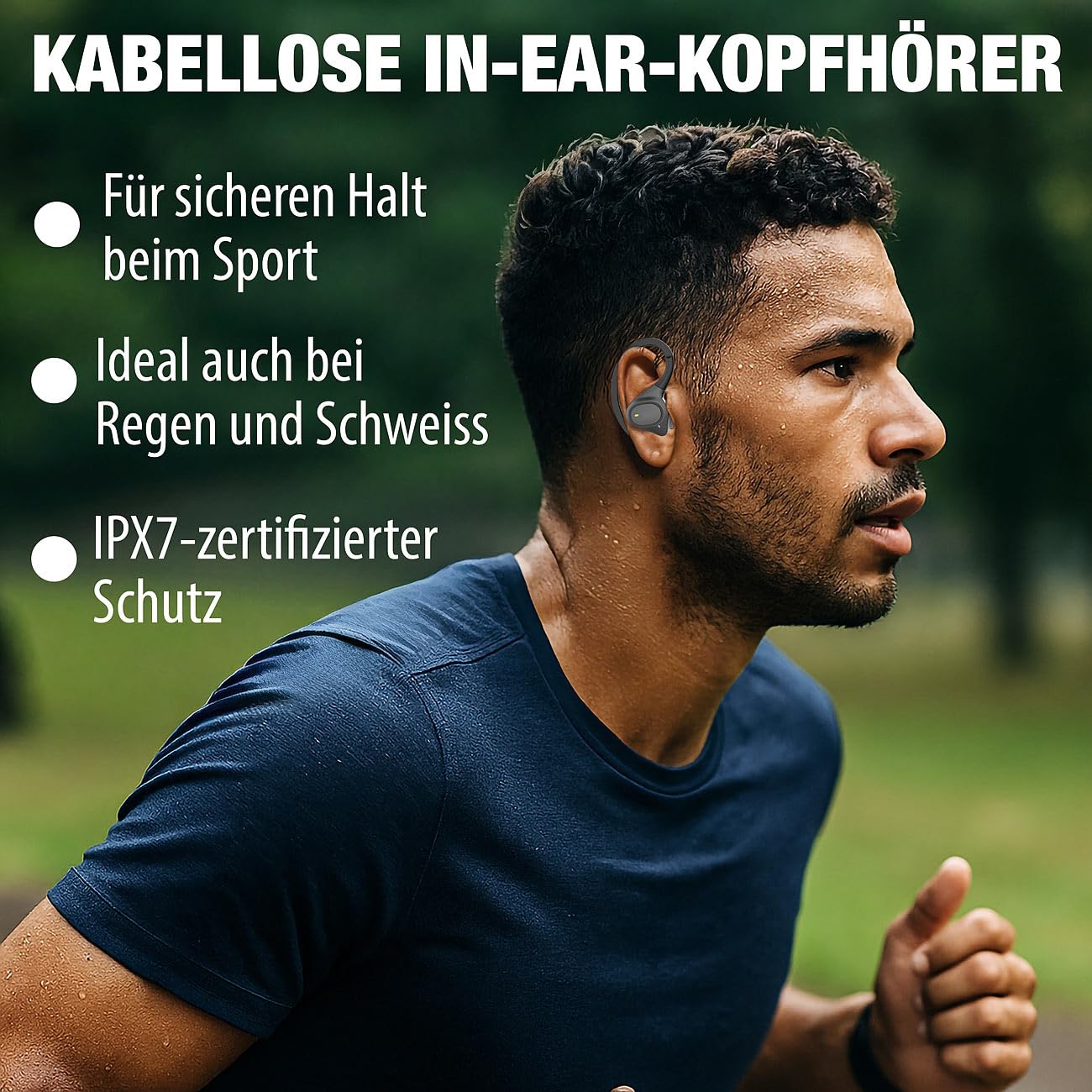 auvisio per nuoto: Set da 2 pezzi Cuffie in-ear wireless, IHS-825.bt, Cuffie impermeabili: IPX7, Bluetooth 5.3 (sport, bluetooth, cuffia impermeabile, senza fili)