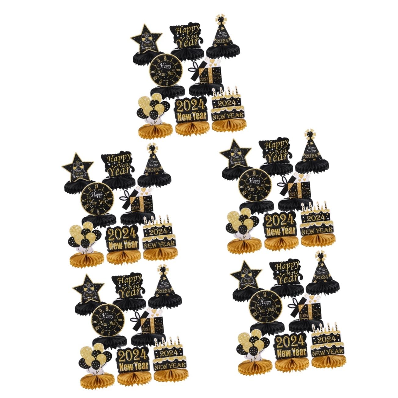 TOPBATHY 40 Pz Ornamenti a Nido d'Ape di Capodanno Ornamento a Nido d'Ape del Festival di Primavera Decorazioni per Feste a Tema di Capodanno Home Decor casa Arredamento mestiere di Carta