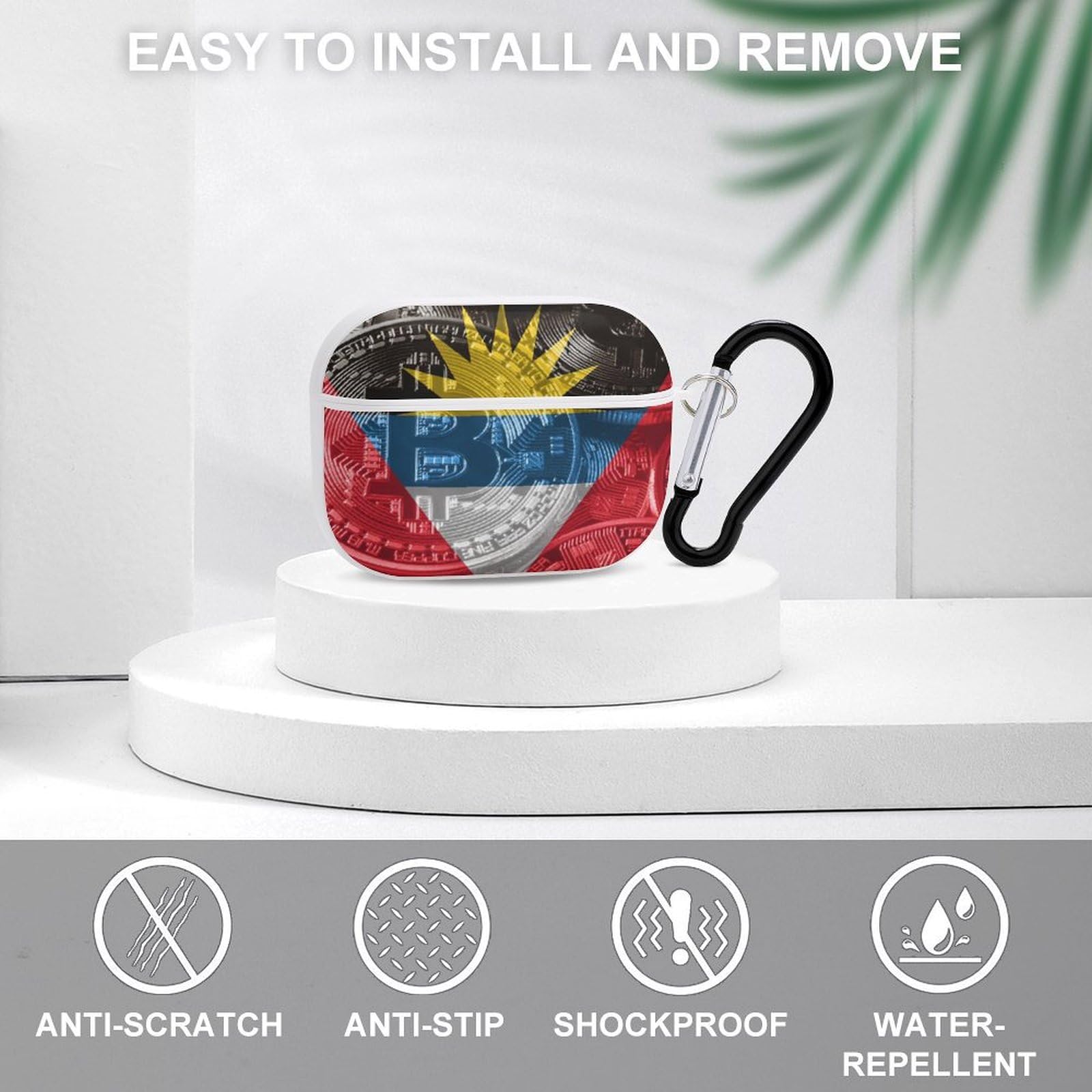 Amazon.com: Antigua Barbuda Flag Bitcoin for Airpods Pro(2nd/1st  Generation) Case with Key Chain, Full Protective Shockproof Case PC Hard  Case Cover Supports Wireless Charging : Electronics